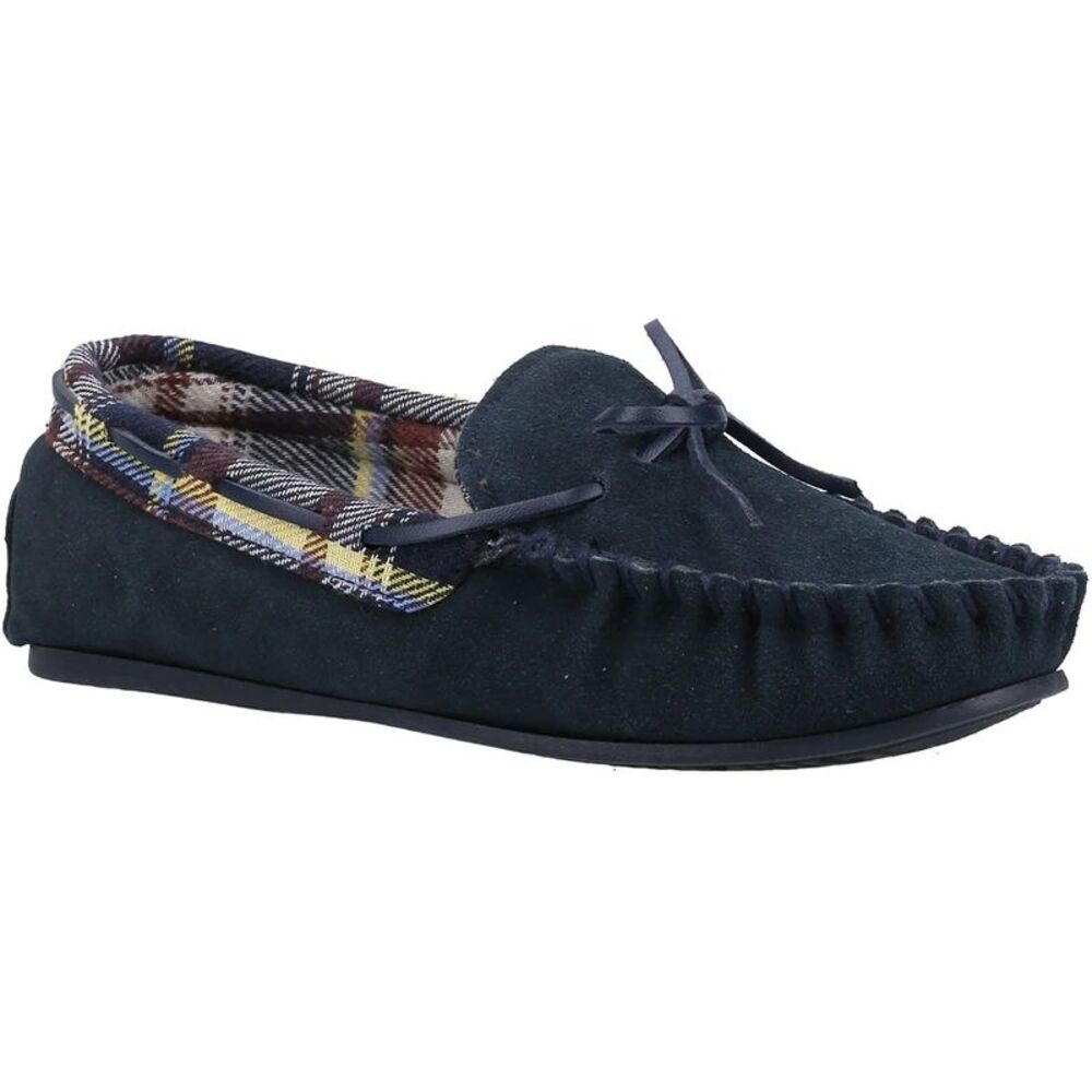 Cotswold Womens/Ladies Chatsworth Suede Moccasins / Navy